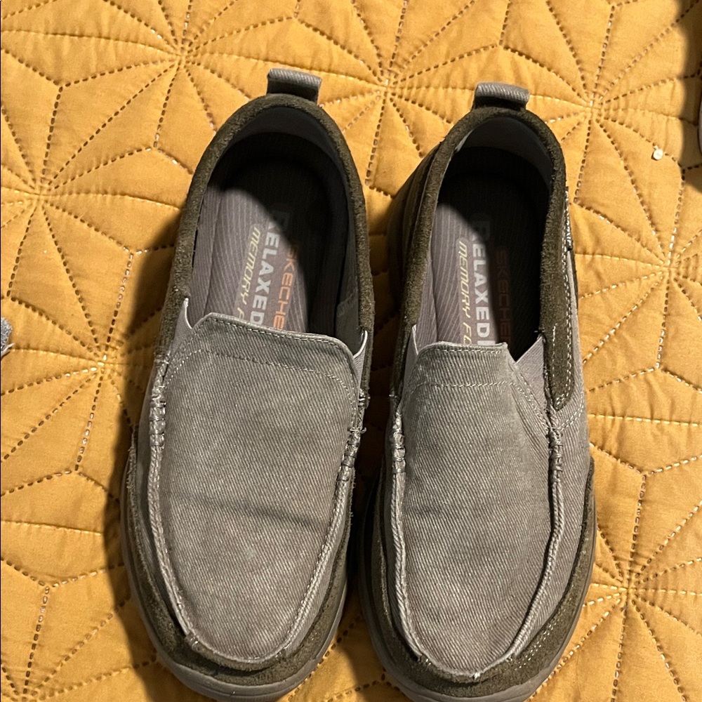 Skechers Men's Olive Slip-On Loafers